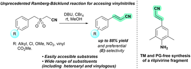 Graphical abstract: Stereoselective synthesis of vinyl nitriles through a Ramberg–Bäcklund approach