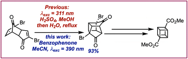 Graphical abstract: Benzophenone as a cheap and effective photosensitizer for the photocatalytic synthesis of dimethyl cubane-1,4-dicarboxylate