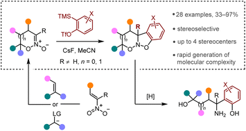 Graphical abstract: Nitronate-aryne cycloaddition as a concise route to stereochemically complex fused benzisoxazolines and amino alcohols