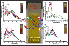 Graphical abstract: Synthesis of a quinoxaline–hydrazinobenzothiazole based probe—single point detection of Cu2+, Co2+, Ni2+ and Hg2+ ions in real water samples