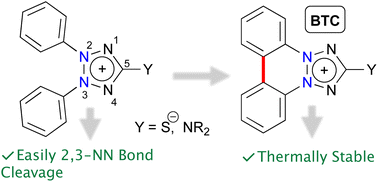 Graphical abstract: Synthesis of stable class 5 mesoionic benzo[c]tetrazolo[2,3-a]cinnolinium thiolate, dicyanomethylide, and amides
