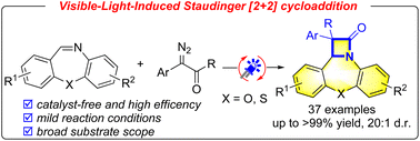 Graphical abstract: Synthesis of tetracyclic dibenzo[b,f][1,4]oxazepine-fused β-lactams via visible-light-induced Staudinger annulation