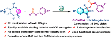 Graphical abstract: Palladium-catalyzed Heck-carbonylation of alkene-tethered carbamoyl chlorides with aryl formates