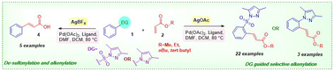 Graphical abstract: Sulfonylpyrazole- and pyrazole-directed ortho-selective C–H functionalization/alkenylation and desulfenylative olefination of aryl(sulfonyl)pyrazoles