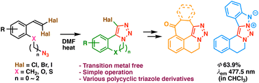 Graphical abstract: Facile preparation of polycyclic halogen-substituted 1,2,3-triazoles by using intramolecular Huisgen cycloaddition