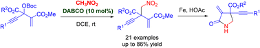 Graphical abstract: Organocatalytic allylic alkylation of alkyne-substituted MBH carbonates: access to quaternary carbon-containing 1,4-enynes