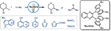 Graphical abstract: Organic photoredox catalyzed C(sp3)–H functionalization of saturated aza-heterocycles via a cross-dehydrogenative coupling reaction