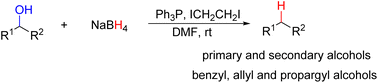 Graphical abstract: Ph3P/ICH2CH2I-promoted reductive deoxygenation of alcohols