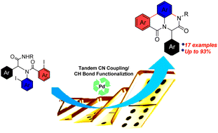 Graphical abstract: Preparation of pyridopyrazines through tandem Pd-catalyzed C–N/C–C coupling reactions of Ugi adducts