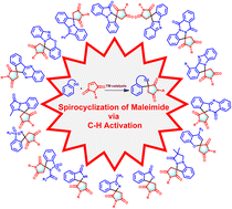 Graphical abstract: Recent advances in spirocyclization of maleimides via transition-metal catalyzed C–H activation