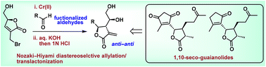 Graphical abstract: Diastereoselective allylation-based asymmetric total synthesis of 1,10-seco-guaianolides