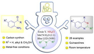 Graphical abstract: Visible-light photocatalyzed C–N bond activation of tertiary amines: a three-component approach to synthesize quinazolines