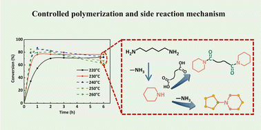 Graphical abstract: Controlled polymerization and side reaction mechanism of bio-sourced pentanediamine-derived semi-aromatic copolyamides