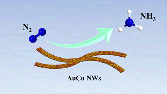 Graphical abstract: Ultrafine AuCu nanowires for electrocatalytic nitrogen fixation