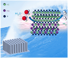Graphical abstract: Constructing NiMoP nanorod arrays with a highly active Ni2P/NiMoP2 interface for hydrogen evolution in 0.5 M H2SO4 and 1.0 M KOH media