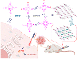 Graphical abstract: Indocyanine green-loaded porphyrin covalent organic frameworks for photothermal cancer therapy