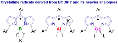Graphical abstract: Crystalline radicals derived from boron-dipyrromethene and its heavier analogues