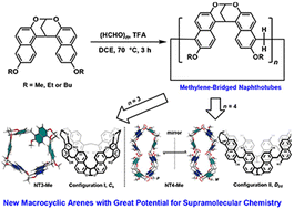 Graphical abstract: Methylene-bridged naphthotubes: new macrocyclic arenes with great potential for supramolecular chemistry