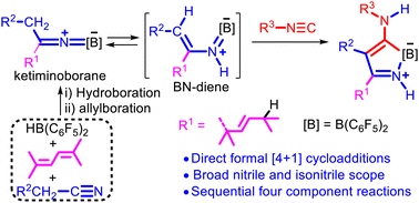 Graphical abstract: Formal [4 + 1] cycloadditions of ketiminoboranes and isonitriles