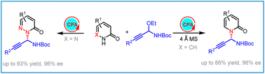 Graphical abstract: Phosphoric acid-catalyzed asymmetric N-propargylation of pyridazinones and 2-pyridones