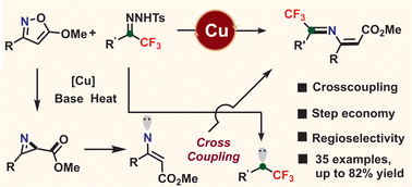 Graphical abstract: Copper-catalyzed crosscoupling of vinyl nitrenes and CF3-carbenes to synthesize CF3-2-azadienes