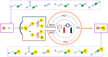 Graphical abstract: Harnessing photocatalytic and electrochemical approaches for C–H bond trifluoromethylation and fluoroalkylation