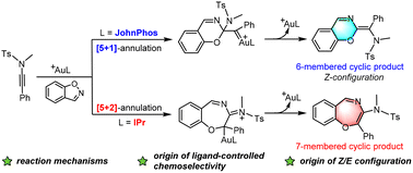 Graphical abstract: Theoretical insights into unraveling the mechanism, selectivity patterns, and ligand effects in gold(i)-catalyzed annulations between ynamides and isoxazoles
