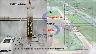 Graphical abstract: Antimony and naphthalene can be simultaneously leached from a combined contaminated soil using carboxymethyl-β-cyclodextrin as a biodegradable eluant