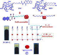 Graphical abstract: Pillar[5]arene-based supramolecular pseudorotaxane polymer material for ultra-sensitive detection of Fe3+ and F−