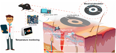 Graphical abstract: Electroactive nanofibrous membrane with temperature monitoring for wound healing
