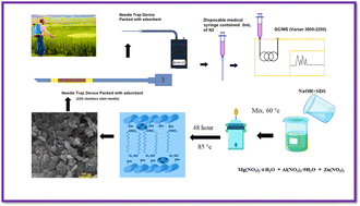 Graphical abstract: Investigation of organophosphorus (OPs) compounds by a needle trap device based on mesoporous organo-layered double hydroxide (organo-LDH)