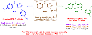 Graphical abstract: Therapeutic potential of 1,3,4-oxadiazoles as potential lead compounds for the treatment of Alzheimer's disease