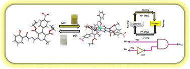 Graphical abstract: A pyridine dicarboxylate based hydrazone Schiff base for reversible colorimetric recognition of Ni2+ and PPi