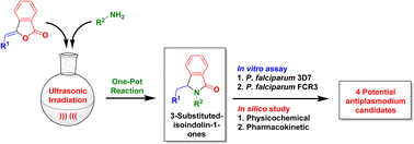 Graphical abstract: Ultrasound-assisted-one-pot synthesis and antiplasmodium evaluation of 3-substituted-isoindolin-1-ones