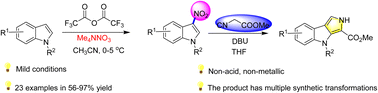 Graphical abstract: Regioselective synthesis of 3-nitroindoles under non-acidic and non-metallic conditions