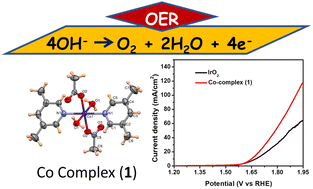 Graphical abstract: A novel cobalt(ii) acetate complex bearing lutidine ligand: a promising electrocatalyst for oxygen evolution reaction