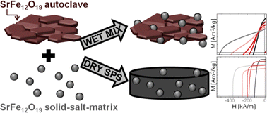 Graphical abstract: High-performance hexaferrite magnets tailored through alignment of shape-controlled nanocomposites