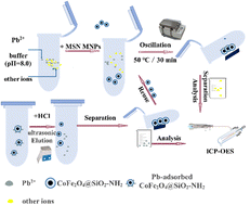 Graphical abstract: Synthesis of CoFe2O4@SiO2–NH2 and its application in adsorption of trace lead