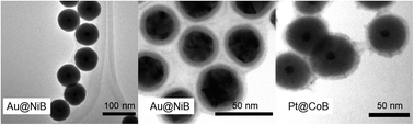 Graphical abstract: Synthesis of multifunctional amorphous metallic shell on crystalline metallic nanoparticles