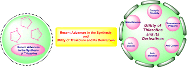 Graphical abstract: Recent advances in the synthesis and utility of thiazoline and its derivatives