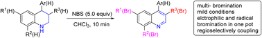 Graphical abstract: NBS-mediated bromination and dehydrogenation of tetrahydro-quinoline in one pot: scope and mechanistic study