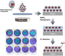Graphical abstract: Magnetoplasmonic photonic arrays for rapid and selective colorimetric detection of chloride ions in water