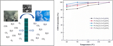 Graphical abstract: Catalytic hydrolysis of carbonyl sulfide in blast furnace gas over Sm-Ce-Ox@ZrO2 catalyst