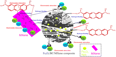 Graphical abstract: Functionalization of Shorea faguetiana biochar using Fe2O3 nanoparticles and MXene for rapid removal of methyl blue and lead from both single and binary systems