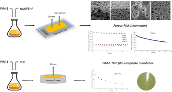 Graphical abstract: Pioneering the preparation of porous PIM-1 membranes for enhanced water vapor flow