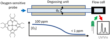 Graphical abstract: Efficient degassing and ppm-level oxygen monitoring flow chemistry system