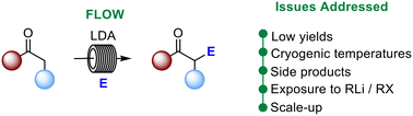 Graphical abstract: The α-alkylation of ketones in flow