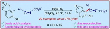 Graphical abstract: Lewis acid-catalyzed diastereoselective carbofunctionalization of bicyclobutanes employing naphthols