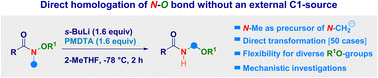 Graphical abstract: Base-mediated homologative rearrangement of nitrogen–oxygen bonds of N-methyl-N-oxyamides