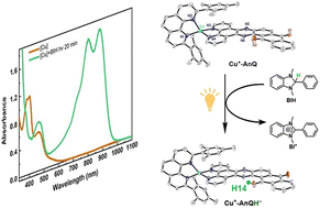 Graphical abstract: Photochemical charge accumulation in a heteroleptic copper(i)-anthraquinone molecular dyad via proton-coupled electron transfer
